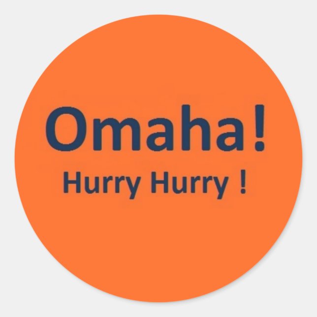 Stickers Omaha pour les fans de Broncos (Devant)
