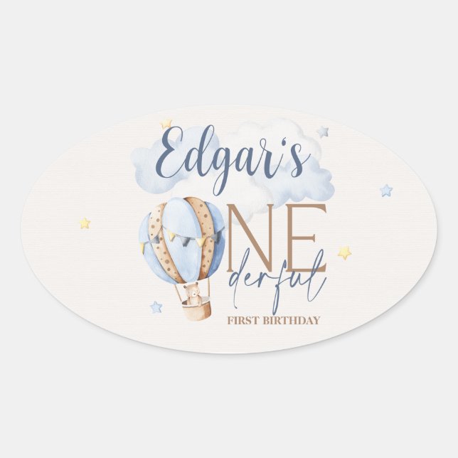 Stickers ONE personnalisés 1er anniversaire (Devant)