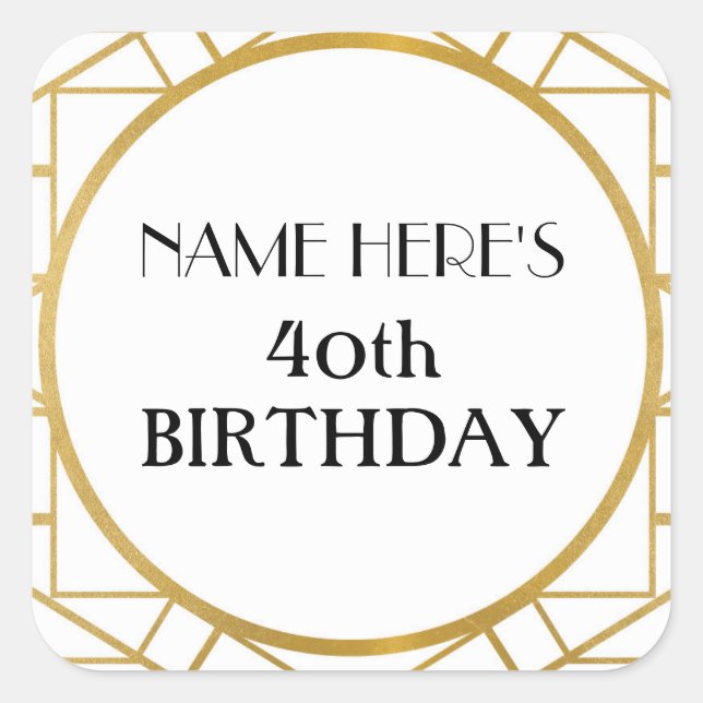 Stickers or Gatsby Art déco années 1920 (Devant)