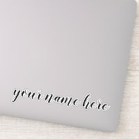 Stickers Ordinateur portable Tumbler Texte Nom Per
