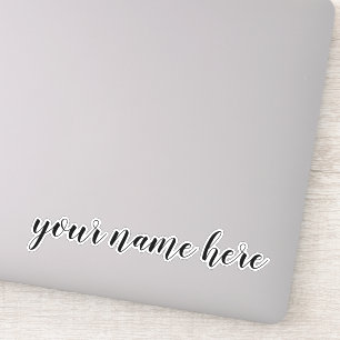 Stickers Ordinateur portable Tumbler Texte Nom Per