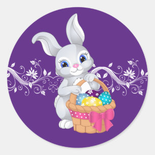 Stickers-Ostersonne Runder Aufkleber