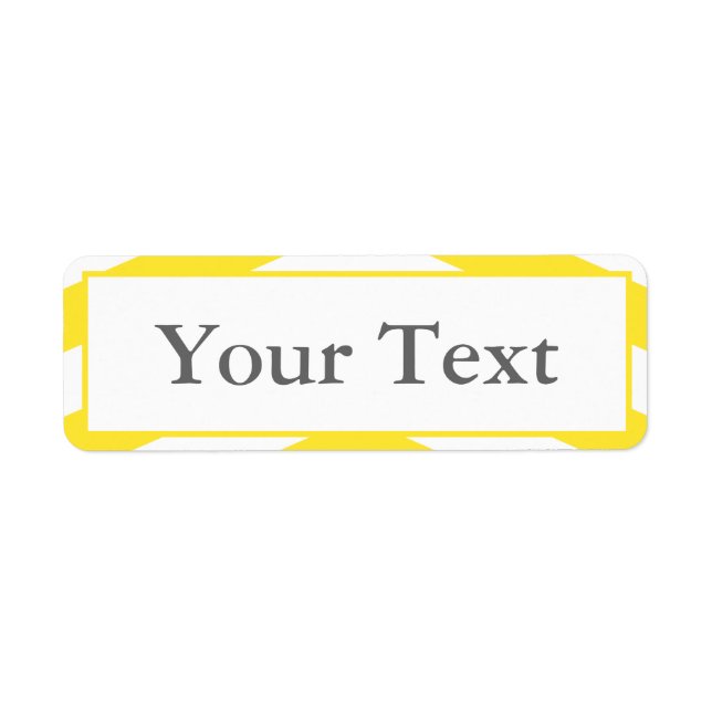 Stickers ou Étiquettes jaunes et blancs avec texte (Devant)