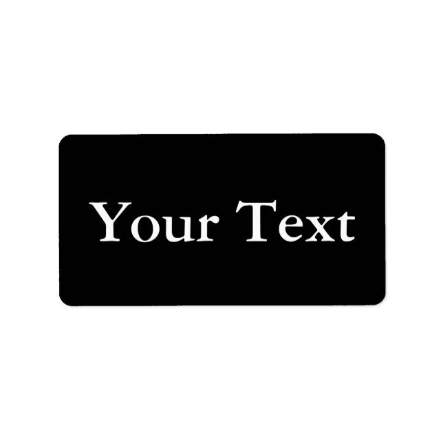 Stickers ou Étiquettes noirs et blancs avec texte  (Devant)
