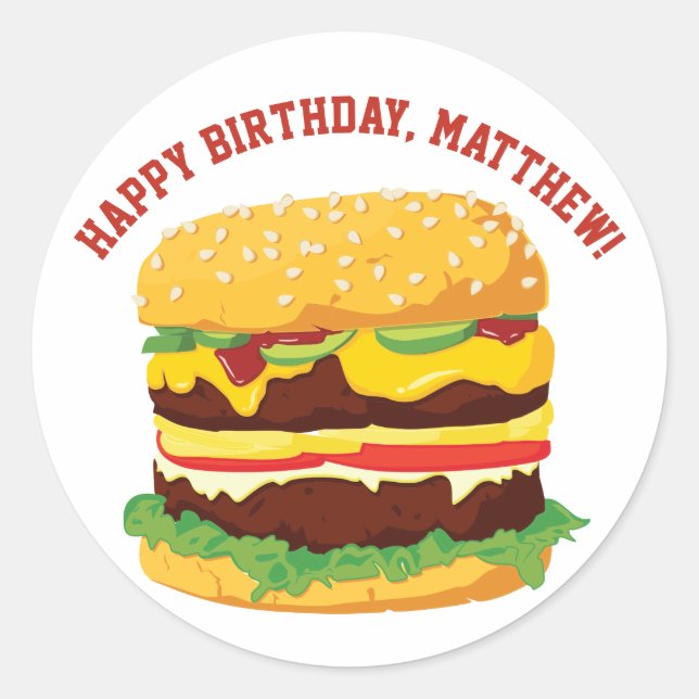 Stickers ou sceaux Cheeseburger à message personna (Devant)