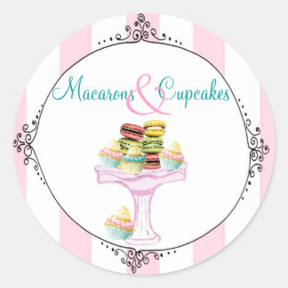 Stickers ou sceaux Macarons et cupcakes