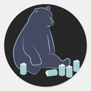 Stickers Ours ivre