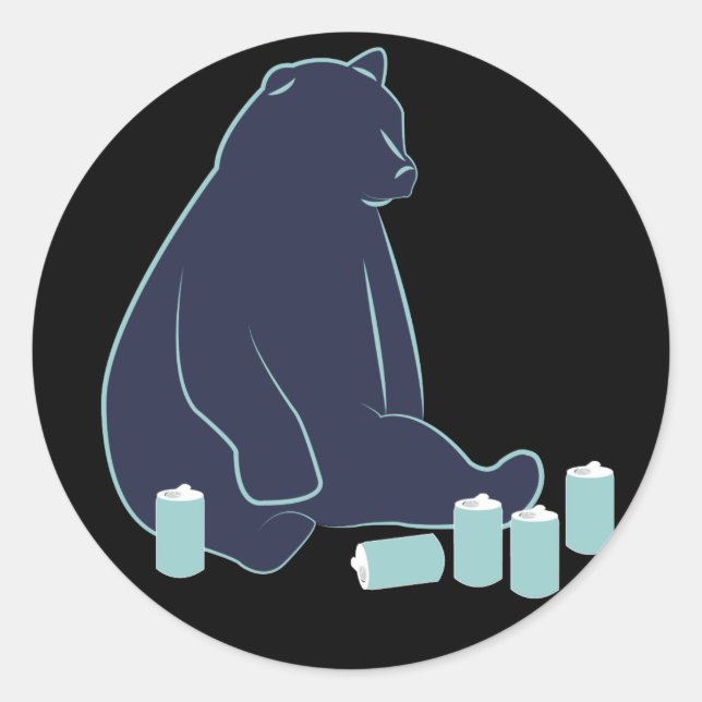 Stickers Ours ivre (Devant)