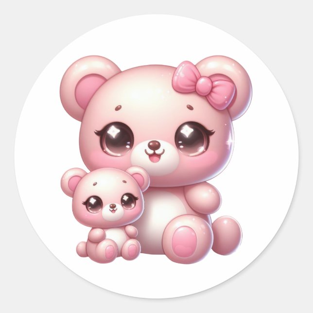 Stickers Ours Kawaii adorables : surcharge (Devant)