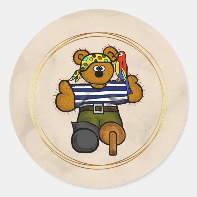 Stickers Ours Pirate Teddy (Devant)