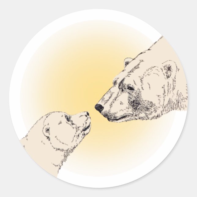 Stickers Ours Polaire Stickers Ours Faune et Stick (Devant)