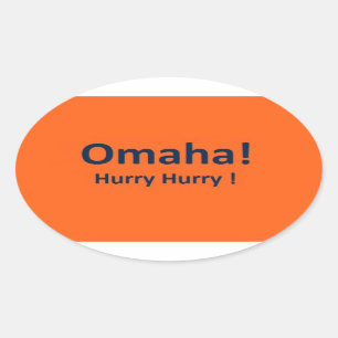 Stickers Oval OMAHA pour les fans de DENVER BRONCO