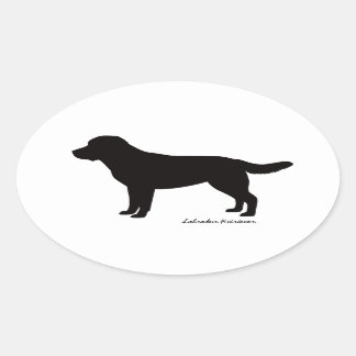 Stickers ovale du Labrador Retriever