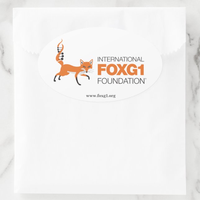 stickers ovale FOXG1 (Sac)