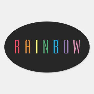 Stickers Ovale PLANCHE / Noir
