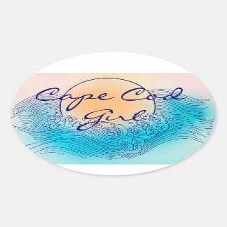 Stickers ovale pour fille de Cape Cod (4 par feuil