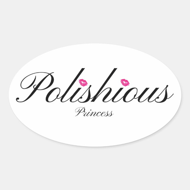 Stickers Ovale Princesse Polishious, brillant (Devant)