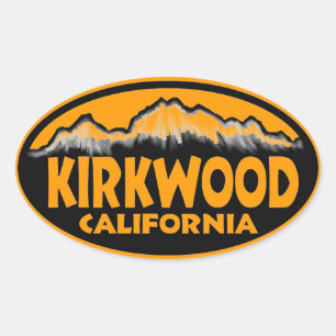 stickers ovales oranges de Kirkwood Californie