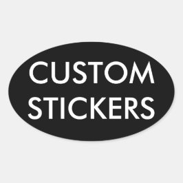 Stickers ovales personnalisés Modèle blanc