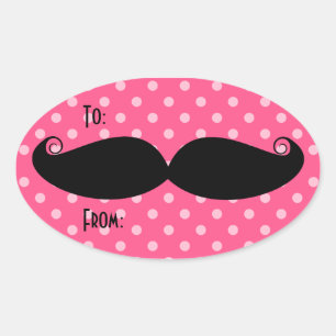Stickers Ovaux Moustache