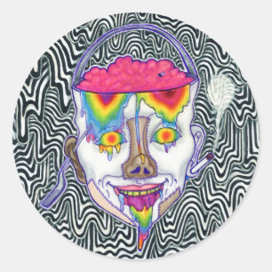Stickers Pack "Drippy Trippy Buckethead" de 6