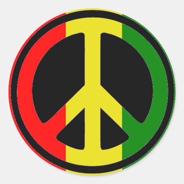 Stickers Paix Rasta (Devant)