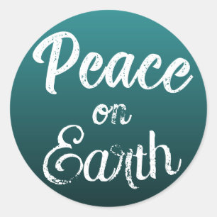 Stickers Paix turquoise sur Terre