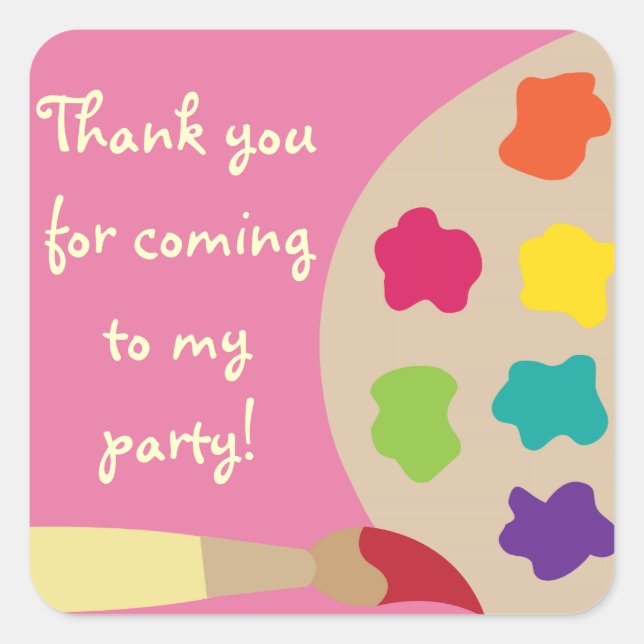 Stickers Palette d'Art - Rose (Devant)