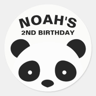 Stickers Panda, Anniversaire noir et blanc