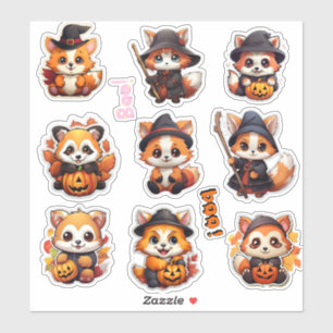 Stickers Panda Rouge Halloween super mignons