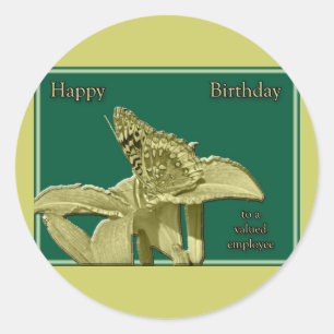 Stickers papillon d'anniversaire de l'employé