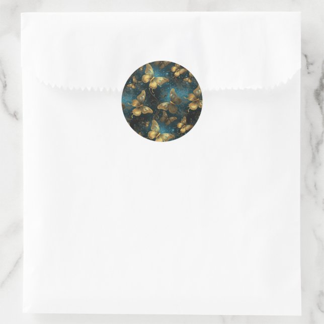 Stickers Papillons d'or (Sac)