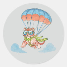 Stickers Parachute Tiger