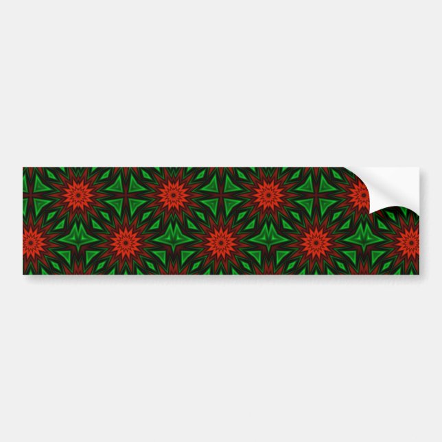 Stickers pare-chocs à fleurs rouges (Devant)