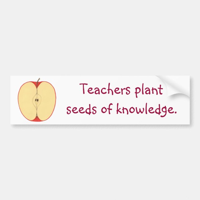Stickers pare-chocs Apple Seeds of Knowledge (Devant)