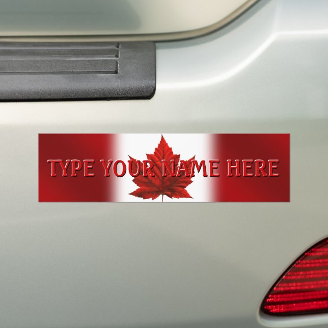 Stickers pare-chocs du Canada Customisés Stickers  (En voiture)