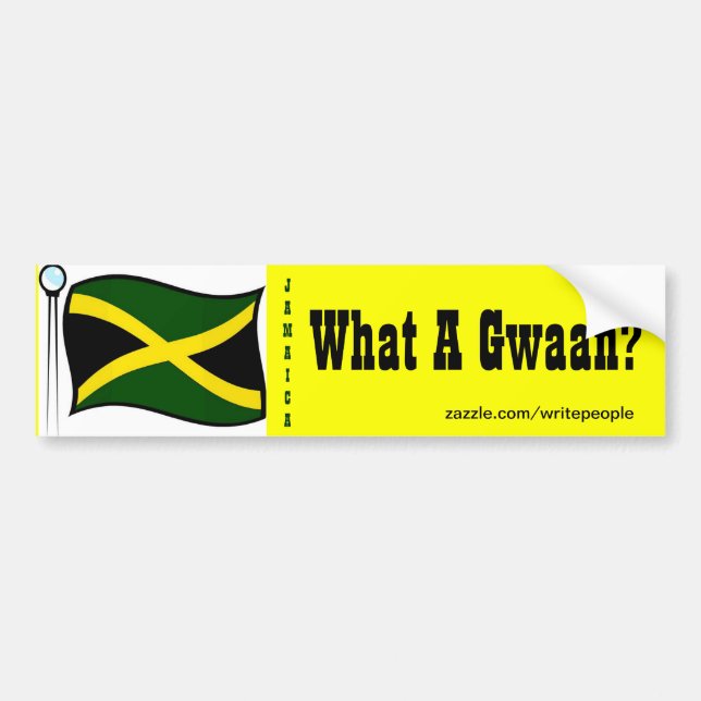stickers pare-chocs jamaïcains - quel gwaan (Devant)