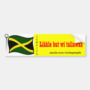 stickers pare-chocs jamaïcains ressemblant mais wi