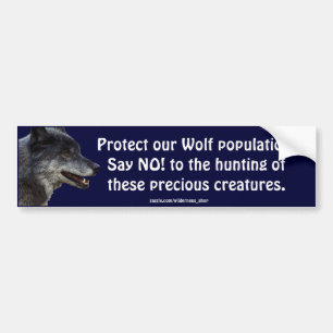 Stickers pare-chocs motivationnels Loup gris