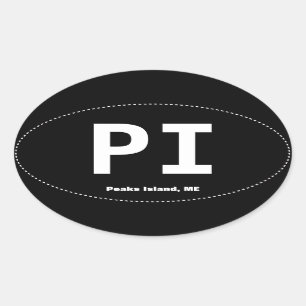 Stickers pare-chocs ovale de l'île PI Peaks Maine