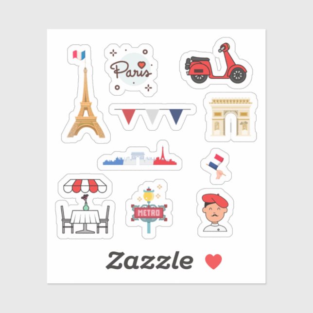 Stickers Paris (Feuille)