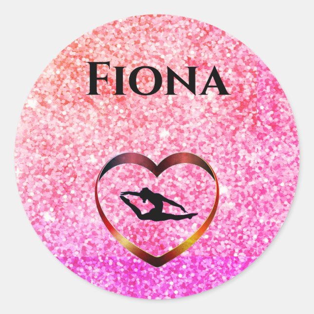 Stickers Parties scintillant de filles Gymnastique (Devant)
