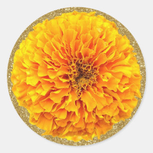 Stickers Parties scintillant or orange brillant