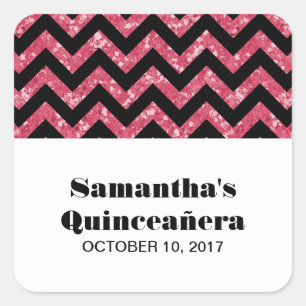 Stickers Parties scintillant quinceañera rose