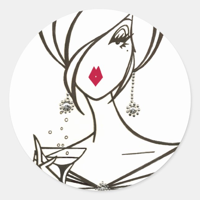 stickers Party Time Diva - Customisé (Devant)