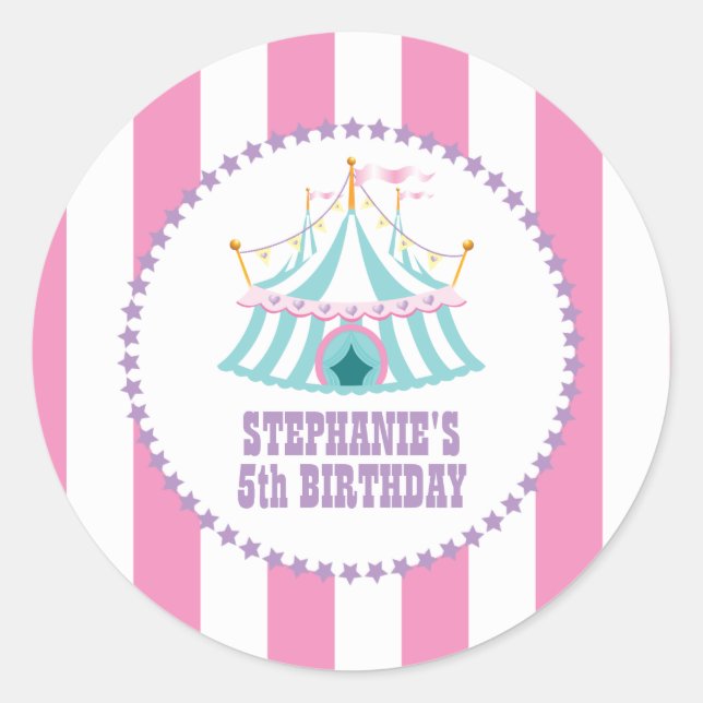 Stickers Pastel avec tente carnaval (Devant)