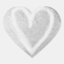 Stickers Pastel en forme de coeur en argent