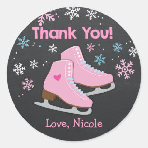 Stickers patinage sur glace / étiquettes de faveur