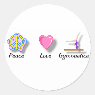 Stickers Peace Love Gymnastique
