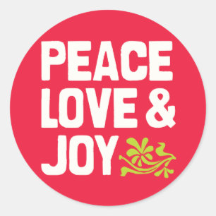 Stickers Peace Love & Joy